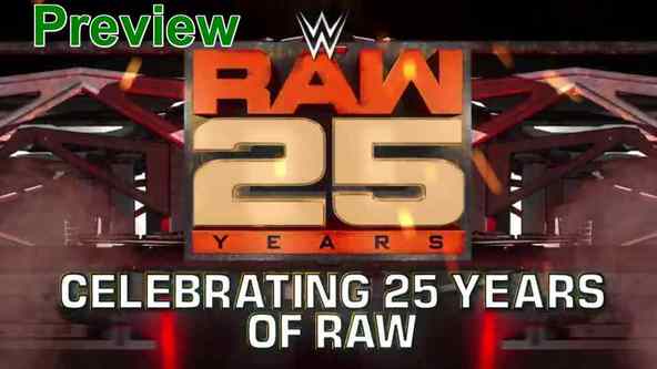 Watch WWE Celebrating 25 Years Of Raw Live Online Full Show | January 15th 2018